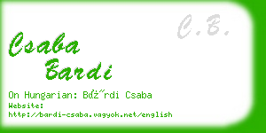 csaba bardi business card